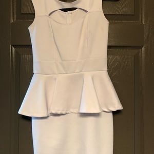Beautiful white peplum dress